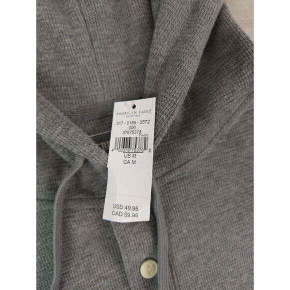 New American Eagle Henley Hoodie Pullover Mens Medium - Picture 4 of 7